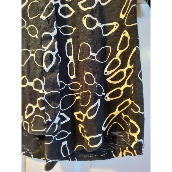 Copper Key Girls Size Small Button Down Black Shirt Glasses AOP Fast Shipping - Picture 10 of 13